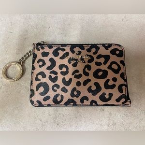 kate spade wallet/ card holder in cheetah/ leopard print